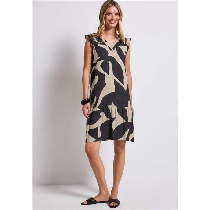 Street One jurk 144500 Antraciet Zand